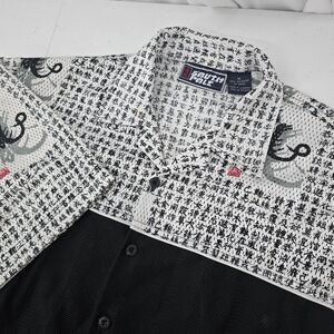 Vintage South Pole Asian Writing Vented Short Sleeve Shirt Rare Y2K Men's Medium